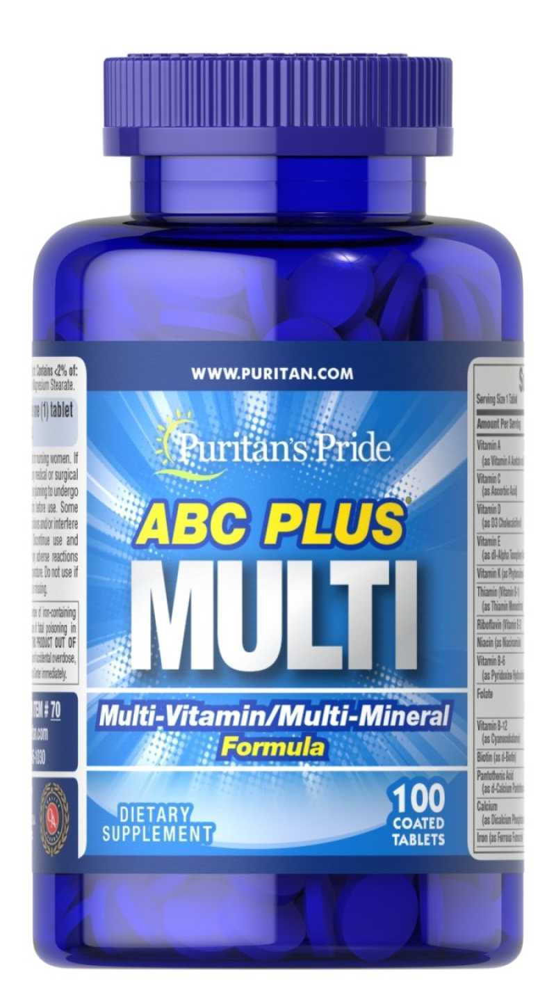 Promo Puritan Pride Abc Plus Multi Vitamin & Mineral Isi 100 Tablet Ori ...