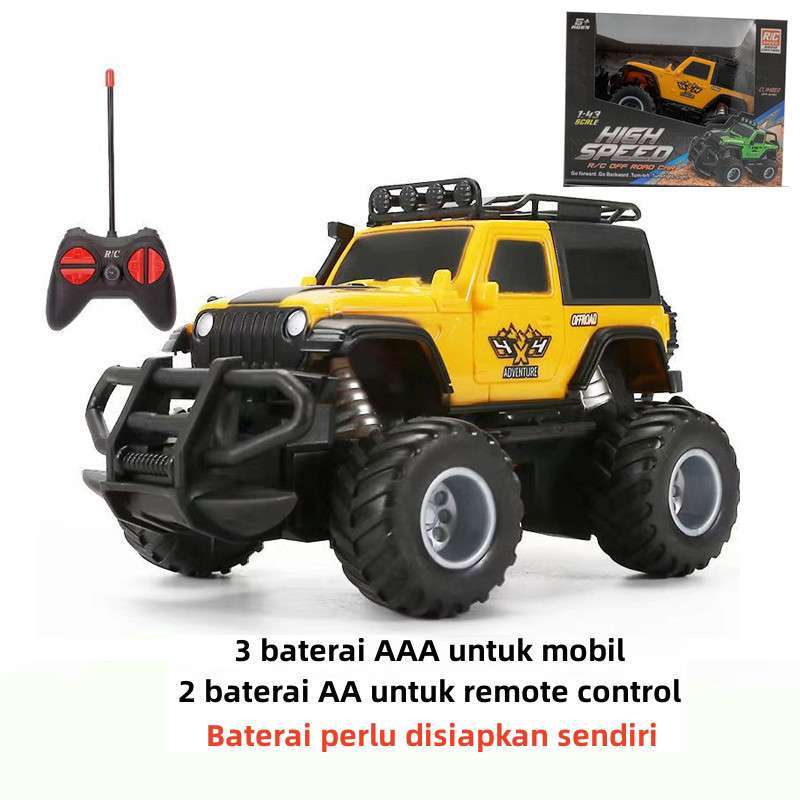 Remote Control Car – 1:43 Scale Mini RC Car, Easy To Operate With 4-Way Control, For Kids 3+ (Yellow)
