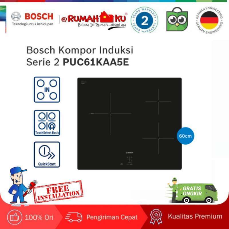 Jual Bosch Puc61kaa5e Induction Hob / Kompor Induksi Hitam Serir 2 | 60 ...