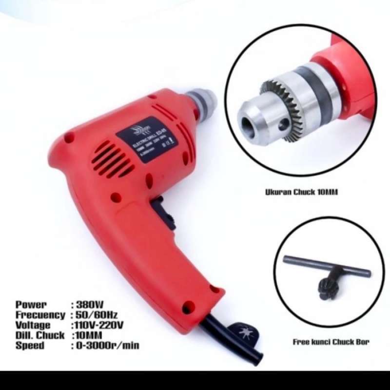 Promo Promo- Mesin Bor Listrik Makita 10mm / Mesin Bor Listrik Troodon