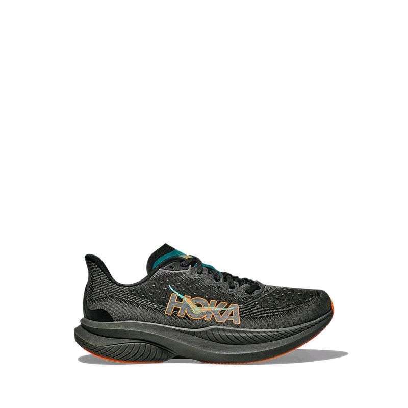 Hoka Mach Men's Road Running Shoes Black Electric Tangerine