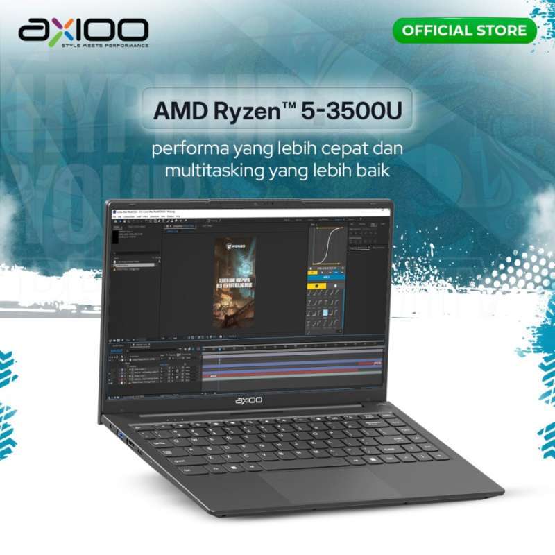 Jual Laptop Axioo Hype 5 Amd X3 Ryzen 5-3500u/8gb/256gb/14 Fhd Ips