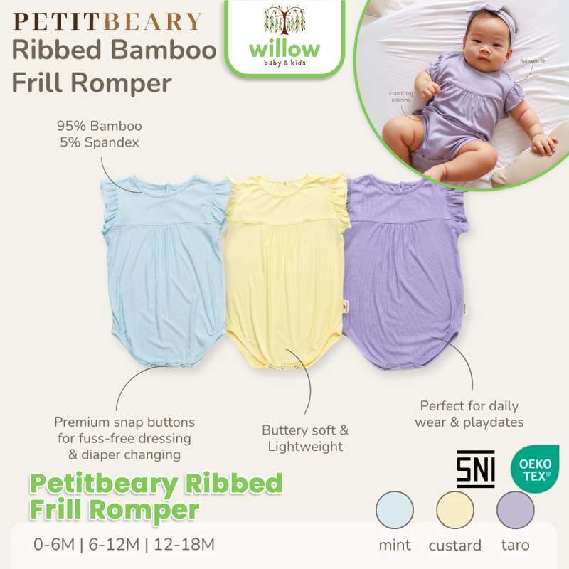 Jual Jumper Bayi Petitbeary Ribbed Frill Romper Di Seller Willow