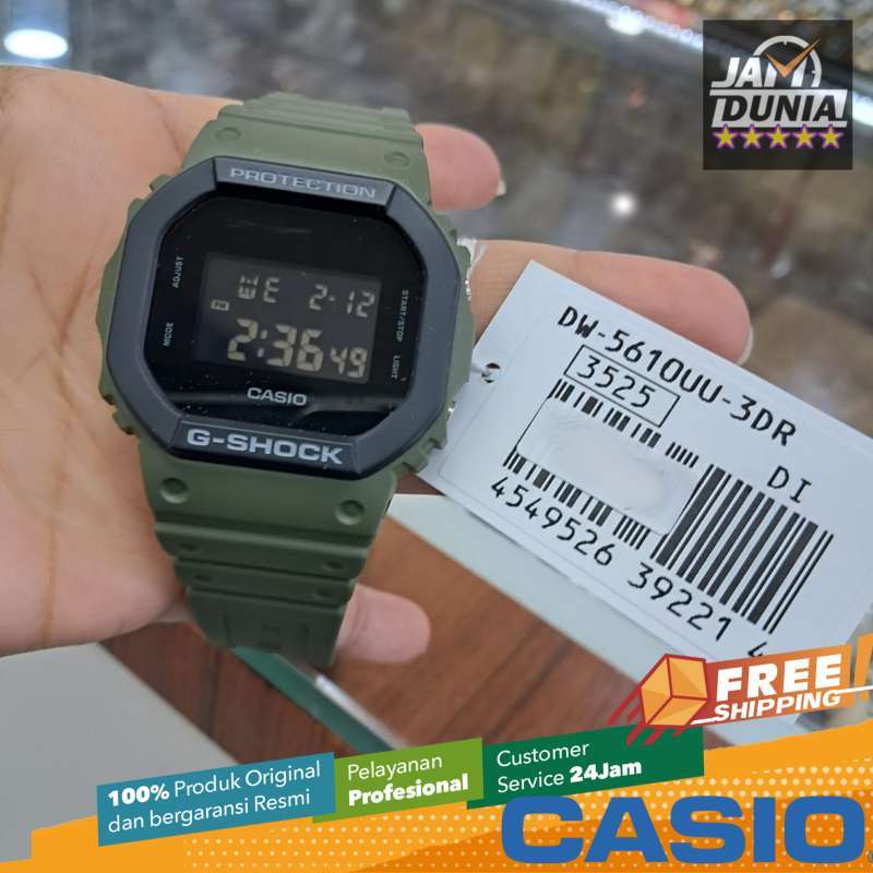 CASIO ORIGINAL G-SHOCK URBAN UTILITY DW-5610UU-3DR-GSHOCK DW-5610UU-3-JAM  TANGAN PRIA- RESIN GSHOCK CASIO DW-5610UU-3D DW 5610UU 3D 5610UU DW5610