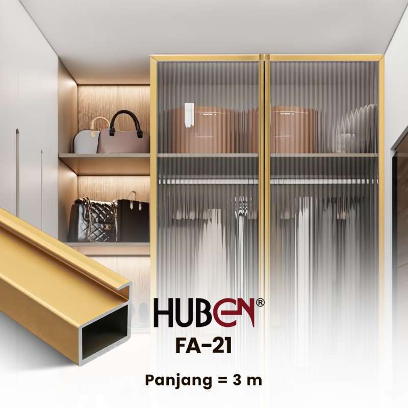 Fa21 Material Jual 1 Ikat-10 Batang Profil Aluminium Fa-21 - black Gold anodize Ss ...