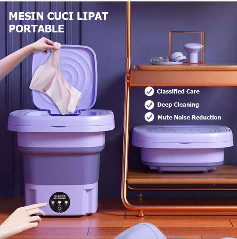 Promo Mesin Cuci Mini Lipat Dan Pengering Pakaian Portable