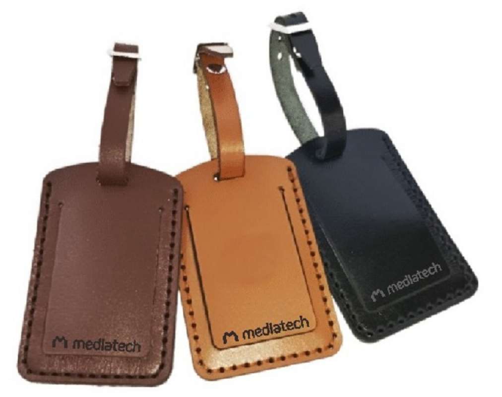 Mediatech Genuine Leather Luggage Tag Small Toscano Label Gantungan Nama  Kulit Asli