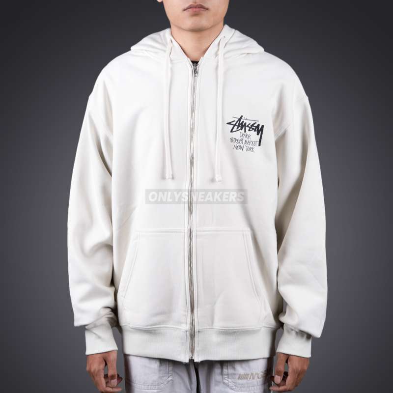 Mens Hoodies Stussy Cargo Hoodie STUSSY DSM NEW YORK ZIP PUTTY HOODIE