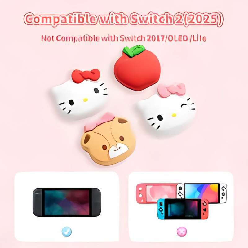 Promo Hello Kitty Thumb Grip Caps Analog Caps For Switch 2 Ns2 Nintendo ...