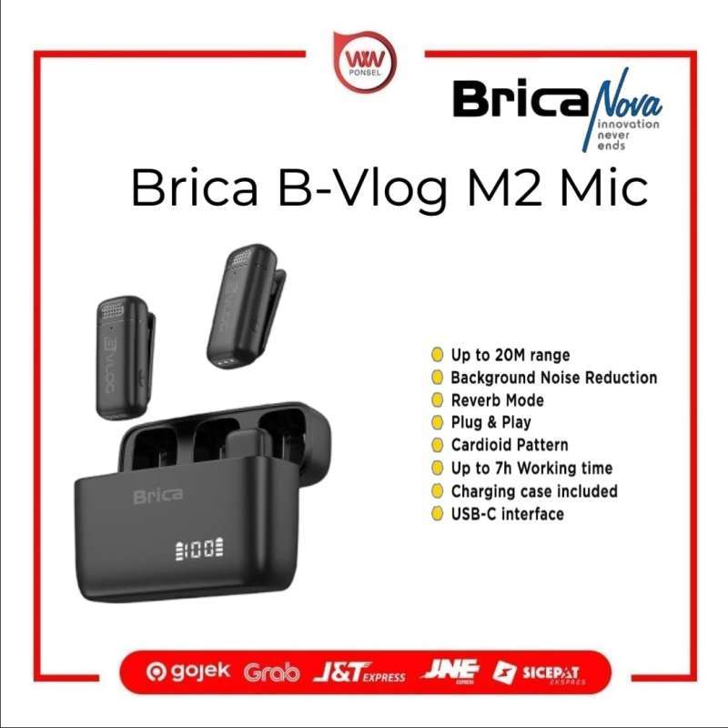 Jual Brica B-vlog M2 Dual Wireless Microphone Clip On Mic Vlog