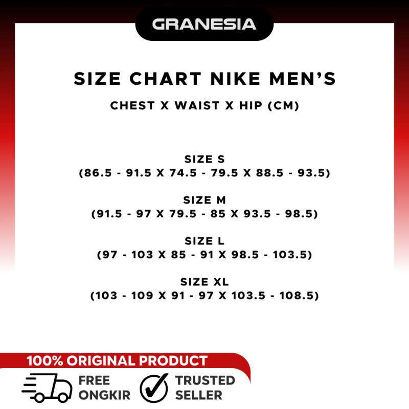 nike dri fit long sleeve size chart