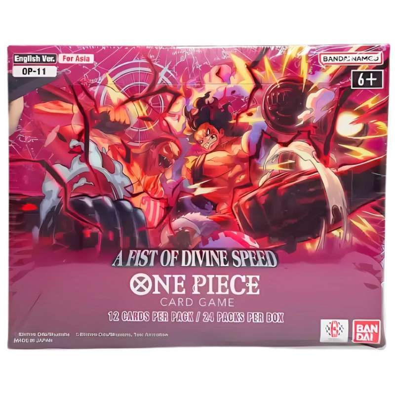 One Piece OP11 'A Fist Of Divine Speed' Booster Box Display Sealed, English, Bandai One Piece OP11 'A Fist Of Divine Speed' Booster Box Display Sealed, English, Bandai