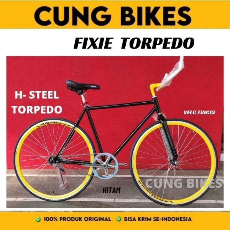 Jual Sepeda Fixie Custom Sport Frame Besi 700c Velg Tinggi Rem Torpedo ...