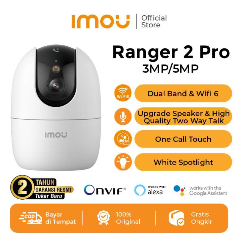 Jual Imou Ranger 2 Pro 3mp / 5mp Kamera Smart Cctv Indoor Wi-Fi 6 Dual ...