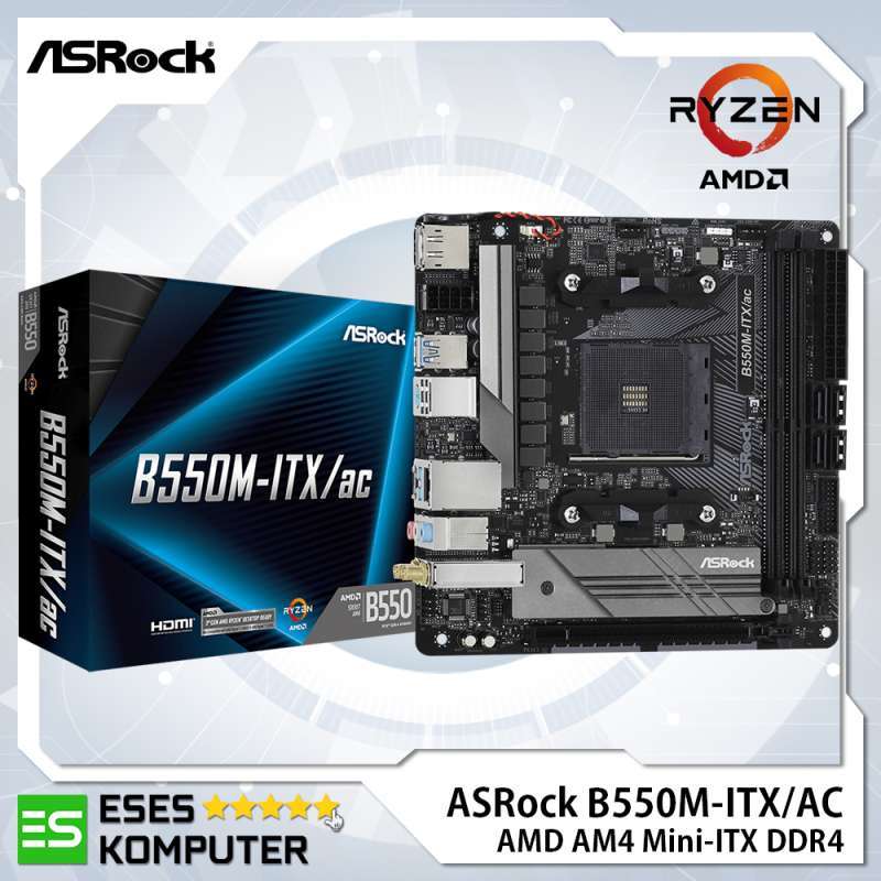 Motherboard ASRock B550M-ITX/AC AMD AM4 Mini-ITX DDR4
