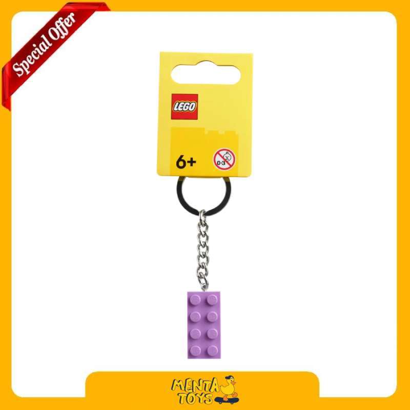 LEGO Brick Keychain 854304 Medium Lavender 2x4 Stud Key Chain Gantungan  Kunci Aesthetic