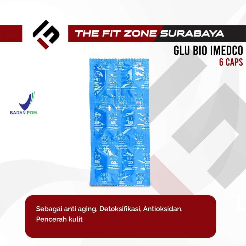 Imedco Glubio Glutathione 1 Strip 6 Kapsul Suplemen Kesehatan L-Glutathione 500 mG Imedco Glubio Glutathione 1 Strip 6 Kapsul Suplemen Kesehatan L-Glutathione 500 mG