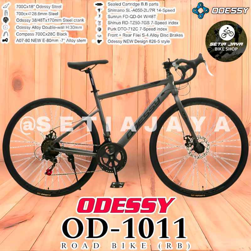Jual Sepeda Balap Road Bike 700c Odessy Od-1011 Frame Steel, 2x7