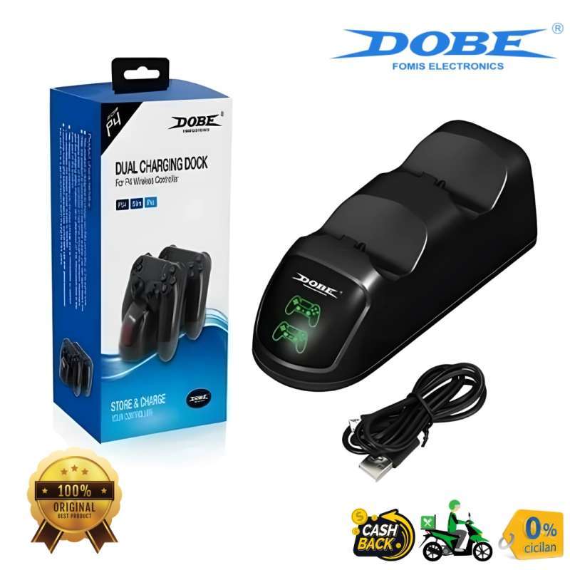 Promo Dobe Dual Charging Dock Stik Ps4 Double Charger Stand Stick