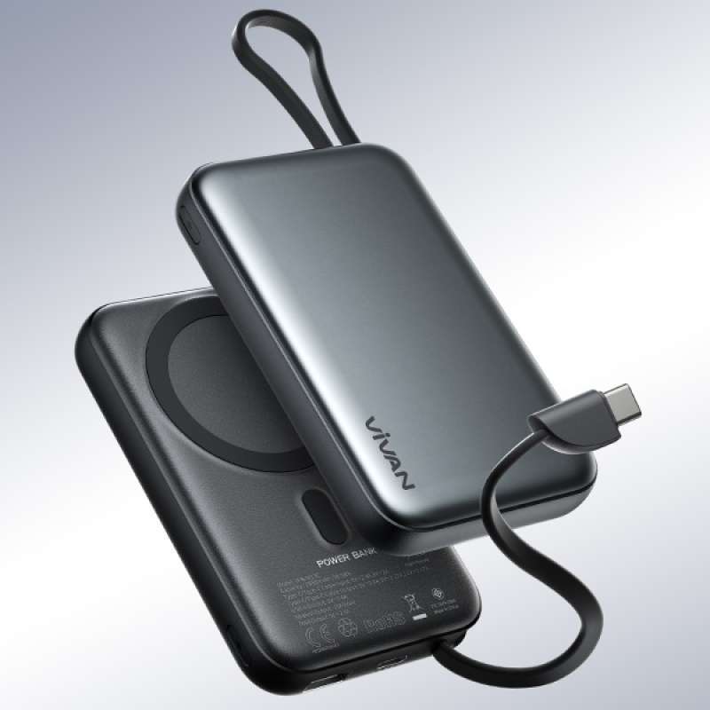 Jual Vivan Vpb-w13c Powerbank Wireless 10000 Mah Built In Cable