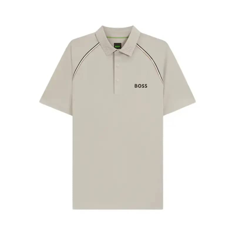 Promo Hugo Boss Patteo Active Slim-fit Polo Shirt Light Beige