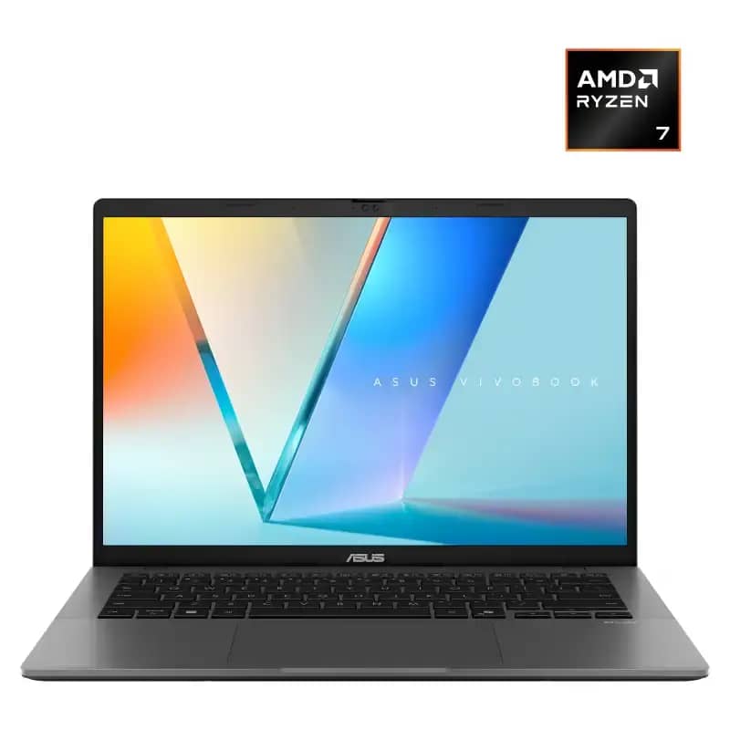 ASUS Vivobook S14 14-inch OLED Laptop in Cool Silver with AMD Ryzen 7 Processor, 1TB SSD, and 16GB RAM for High-Performance Computing for Professionals