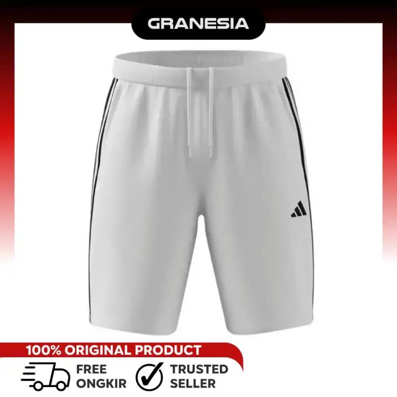 ADIDAS Train Essentials Pique 3-Stripes Men's Training Shorts  ADIIB8244|Celana Training Pendek Pria