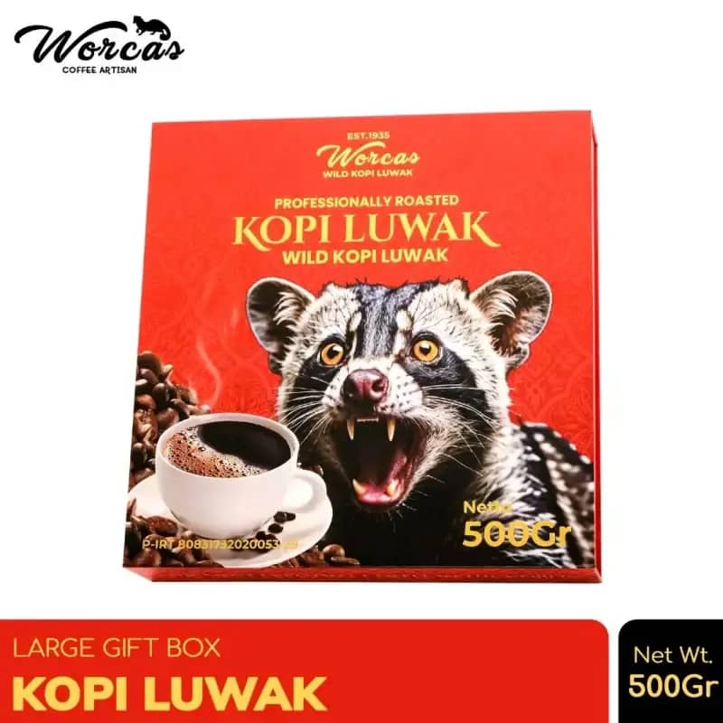 Jual Worcas Kopi Luwak Liar Large Gift Box 500gr | Premium Wild