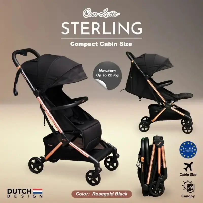 Jual Cocolatte Cl 12502 Sterling Stroller Kereta Dorong Bayi - Black ...