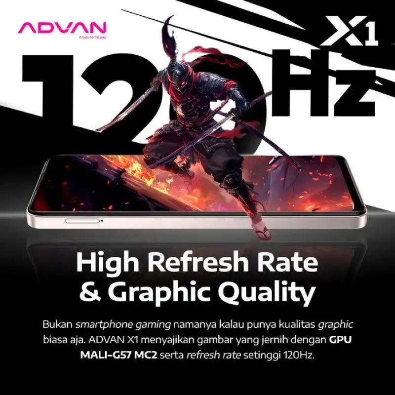 Jual Advan Vandroid X1 Mediatek Helio G100 8gb+8gb/128gb 120hz Ips Fhd+ ...
