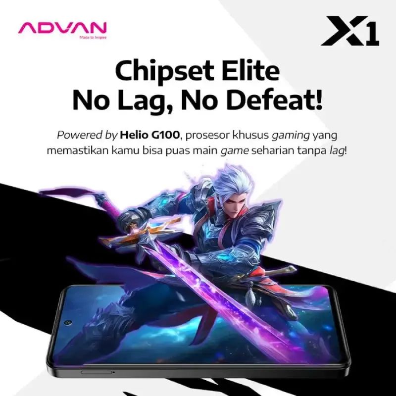 Jual Advan Vandroid X1 Mediatek Helio G100 8gb+8gb/128gb 120hz Ips Fhd+ ...