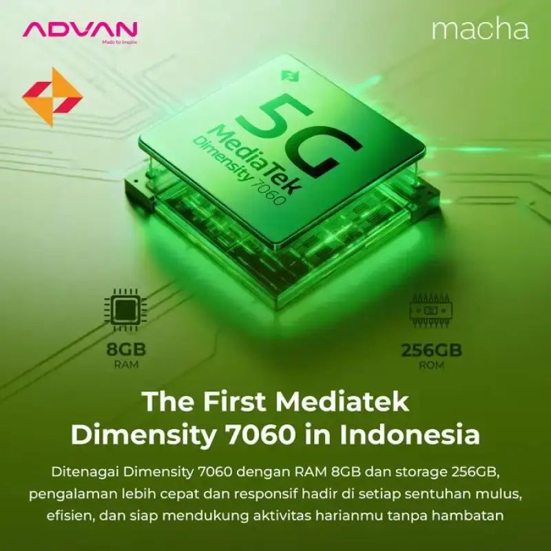 Jual Advan Macha 5g Smartphone | Dimensity 7060 | RAM 8gb Storage 256gb ...
