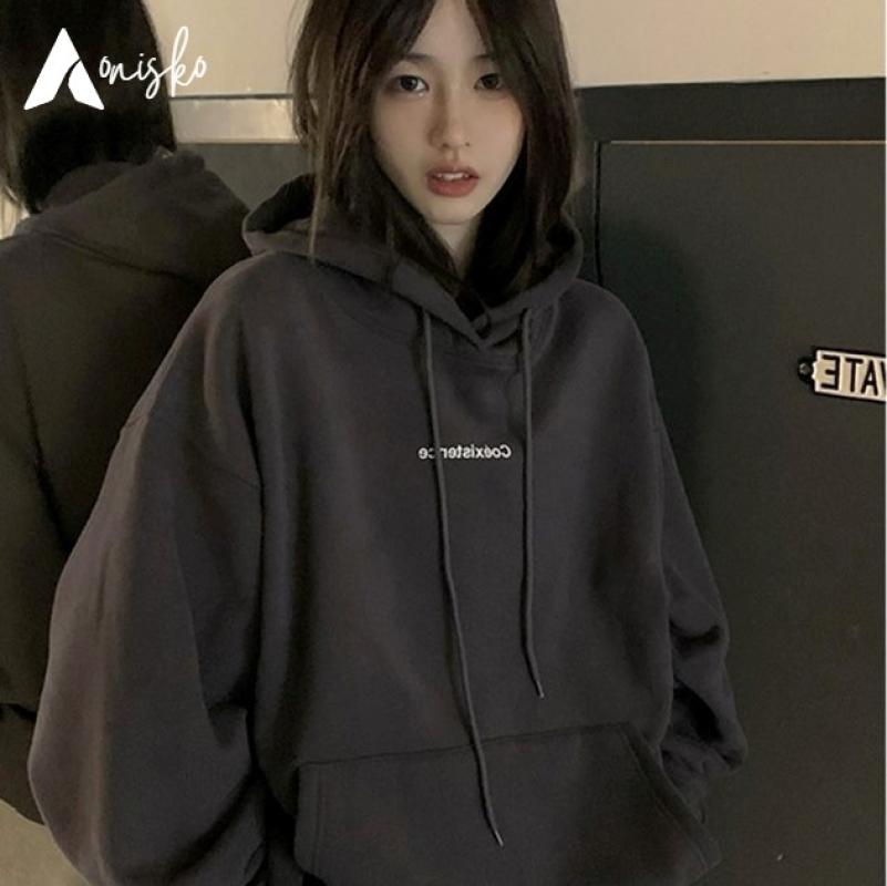 S 7XL Hoodie Wanita Pria Unisex Oversize Ukuran S M L XL 2XL 3XL 4XL 5XL Big Size Sablon Coexisteuce Hitam Putih Model Terbaru