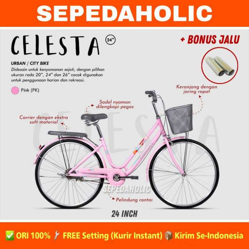 Sepeda Remaja Promo Sepeda Keranjang Remaja Dewasa Genio Celesta Ukuran 20 24 26 Inch ...