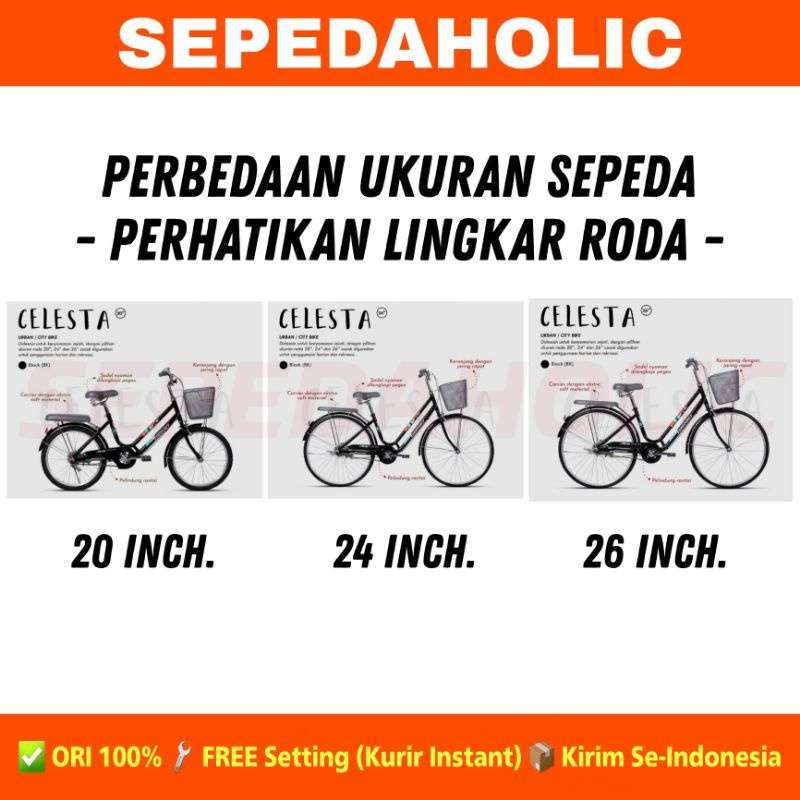 Sepeda Remaja Promo Sepeda Keranjang Remaja Dewasa Genio Celesta Ukuran 20 24 26 Inch ...