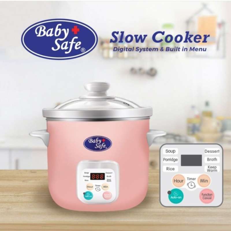 Promo Baby Safe Lb06D Slow Cooker 1.5L Alat Masak Makanan Bayi Pink
