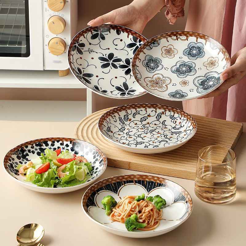 Promo Japanese CHOCO Plate piring makan keramik motif jepang astetik ...