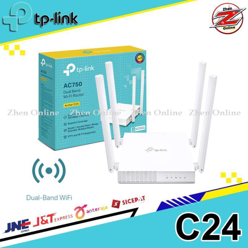 Jual TP-Link Archer C24 AC750 Dual-Band Wi-Fi Router 5Ghz Multi Media ...