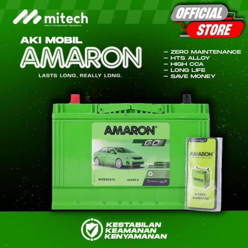 Jual Aki Mobil Kia Sedona Diesel Amaron GO 95D31L NX120-7L 12V 80Ah di