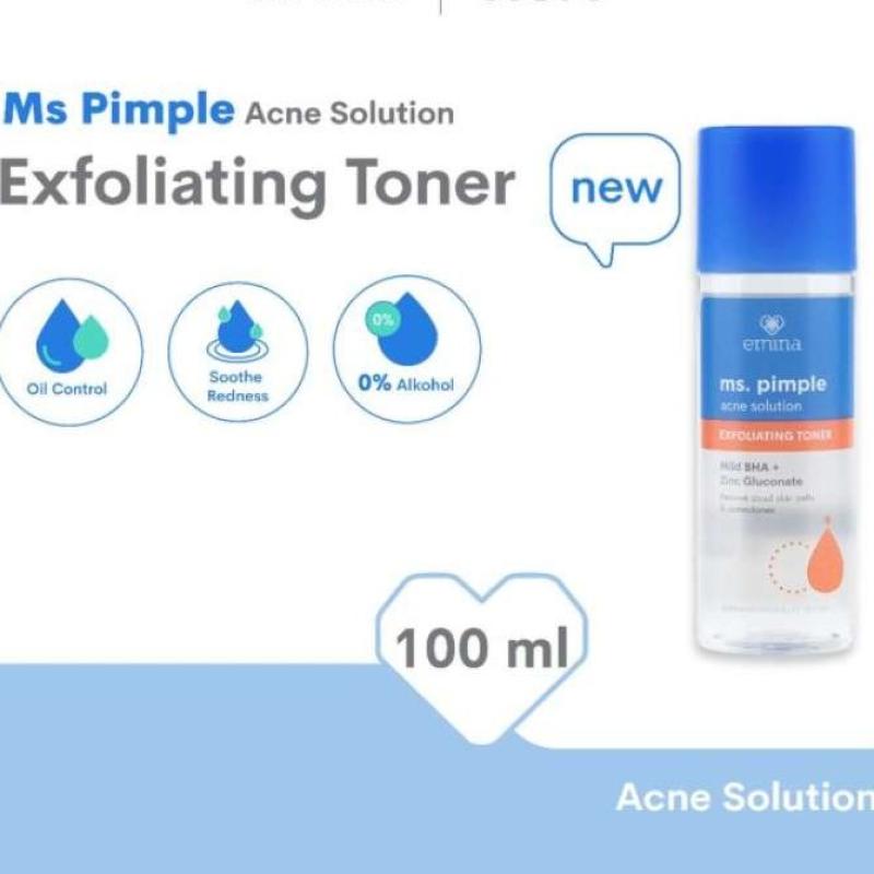 Jual EMINA Ms. Pimple Exfoliating Toner Acne Solution 100 ML di Seller Juragan Kosmetik Murah