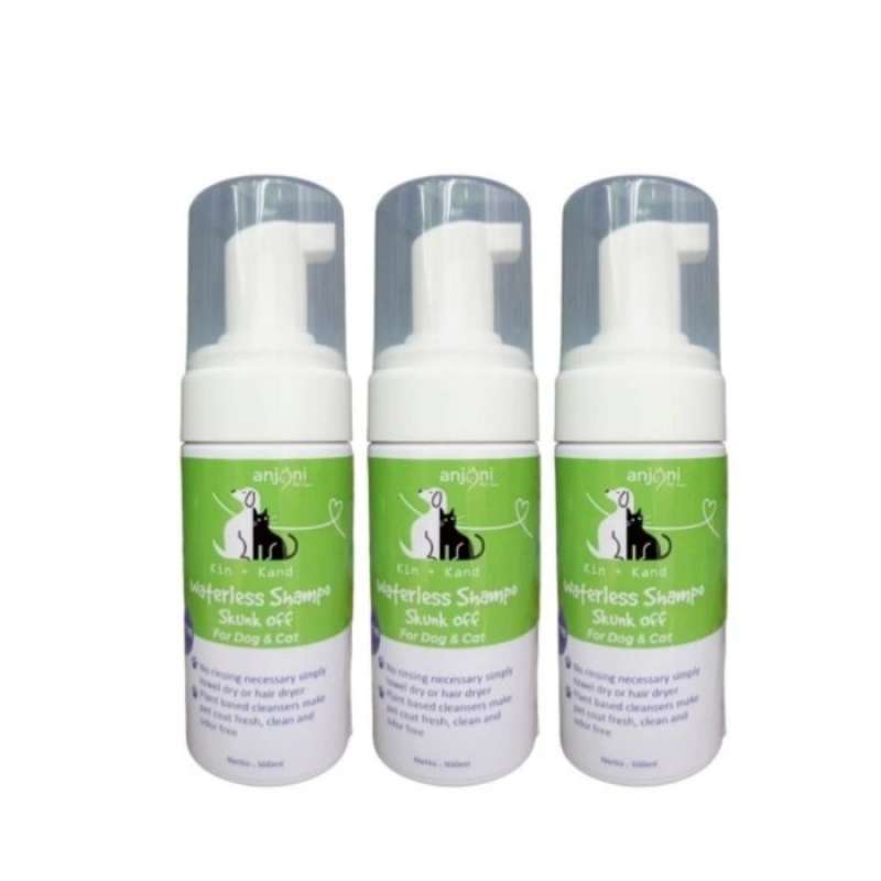 Promo Pet Waterless Foam Green Tea Shampoo Tanpa Bilas Anti Kutu 150ml Diskon 4 di Seller ILVA
