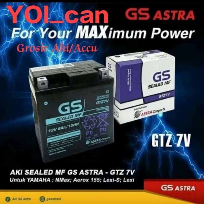 Promo Aki Motor Yamaha Aerox 155 YTZ7V GTZ7V GS ASTRA Accu Kering
