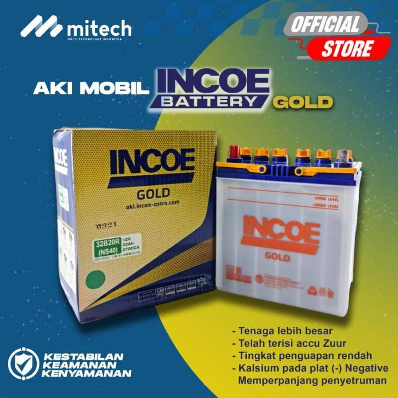 Jual Aki Mobil Suzuki Katana INCOE Gold Astra NS40Z Aki Basah 12V