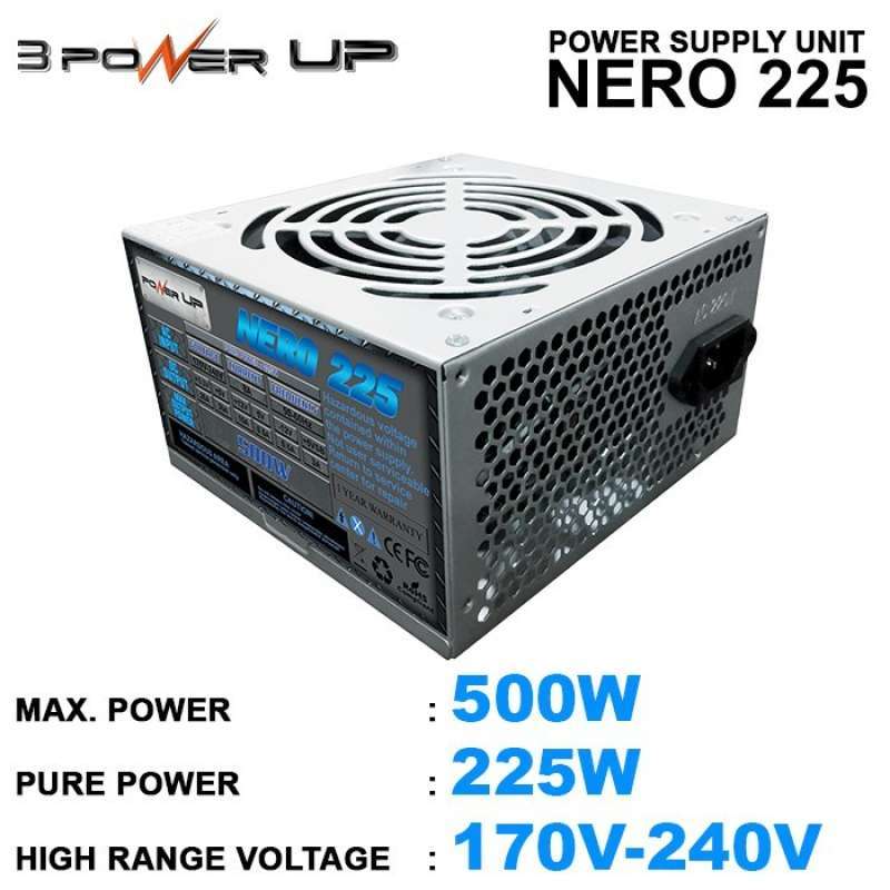 Promo Power Supply Power Up 500 watt Cool Silent Standar PC Diskon 23