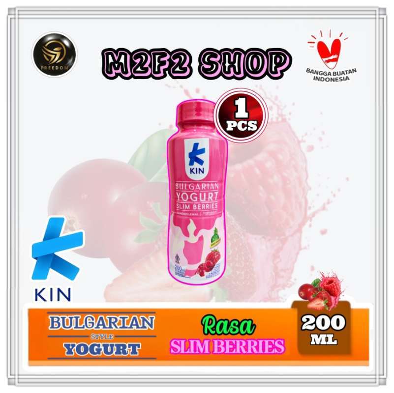 Promo KIN Bulgarian Yogurt Slim Berries Stroberi Pet 200 ml
