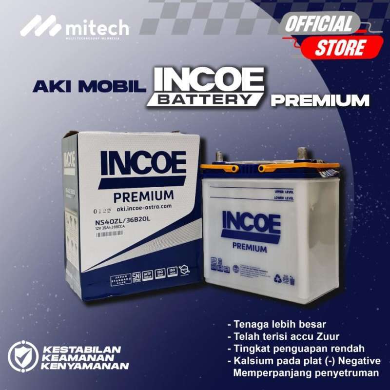Jual Aki Mobil Toyota Altis INCOE PREMIUM ASTRA NS40ZL Aki Basah 12V