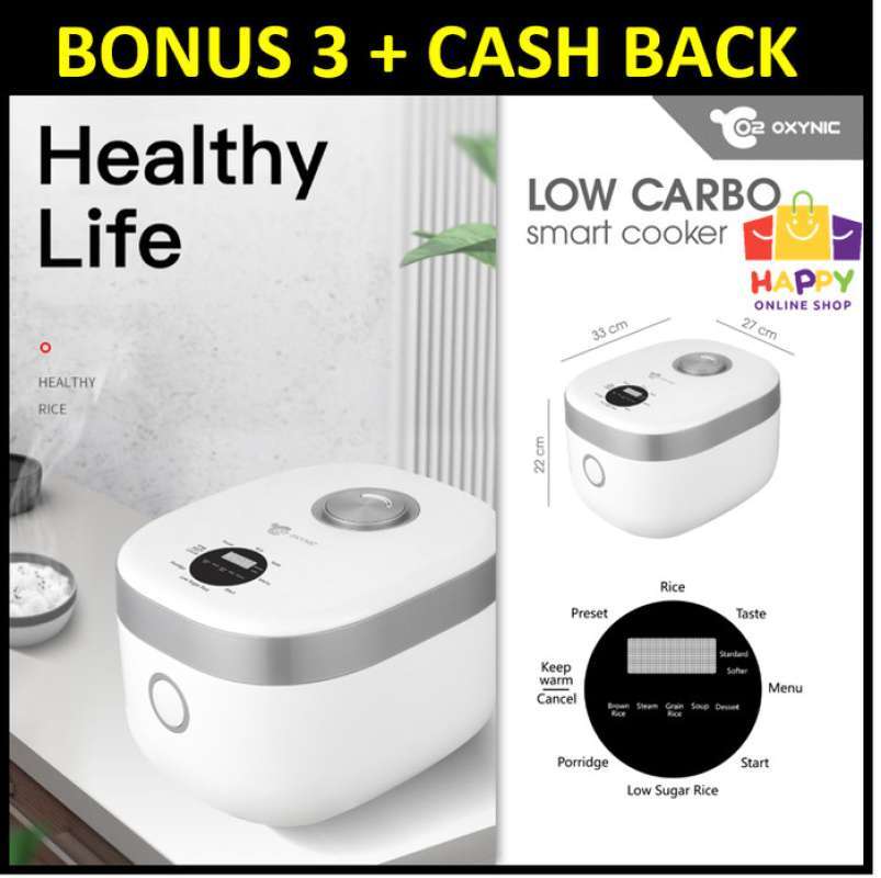 Promo Oxynic Low Carbo Smart Cooker Rice Cooker Low Carb Low Sugar 600