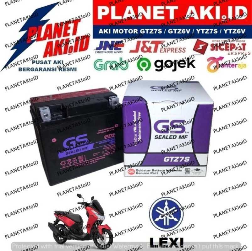 Promo Aki Motor Yamaha Lexi GTZ7S GS Y Accu Kering MF Diskon 23% di