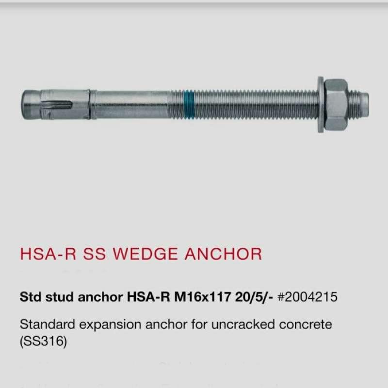 Jual Hilti Dynabolt Dinabolt Trubolt Anchor Hsar M16 X 117mm Sus 316 Di Seller Ksm Store