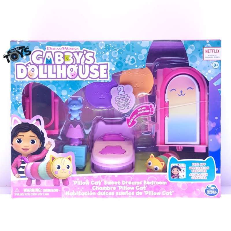 Promo Gabby's Dollhouse Pillow Cat Sweet Dreams Bedroom Gabby Original